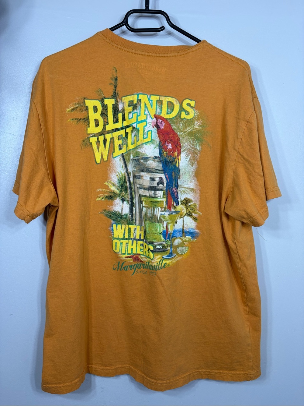 Margaritaville Orange Parrot 'Blends Well' Graphic Tee